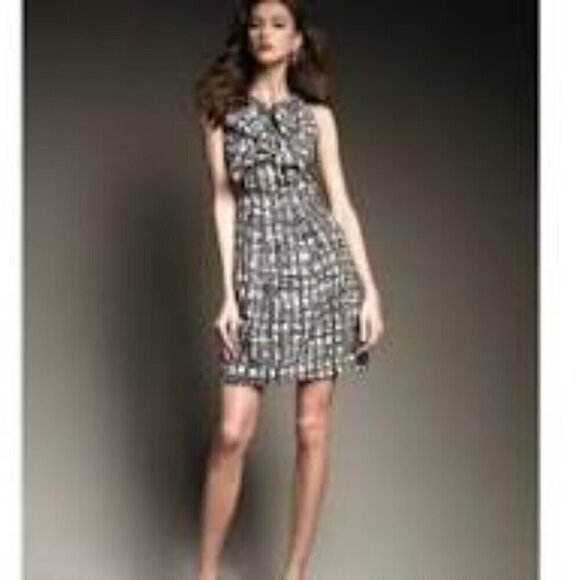 Kate Spade Lucinda Silk Shift Bow Black Dress Size 8 - Picture 3 of 10